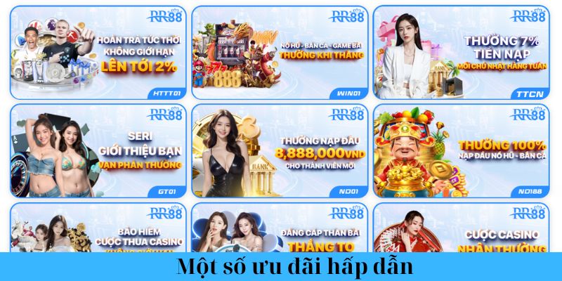 Một số ưu đãi hấp dẫn tại RR88