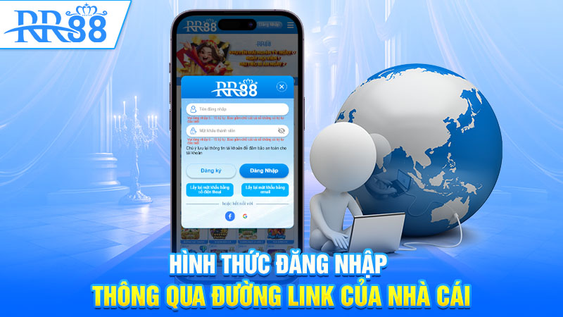 Hình thức đăng nhập thông qua đường link của nhà cái 